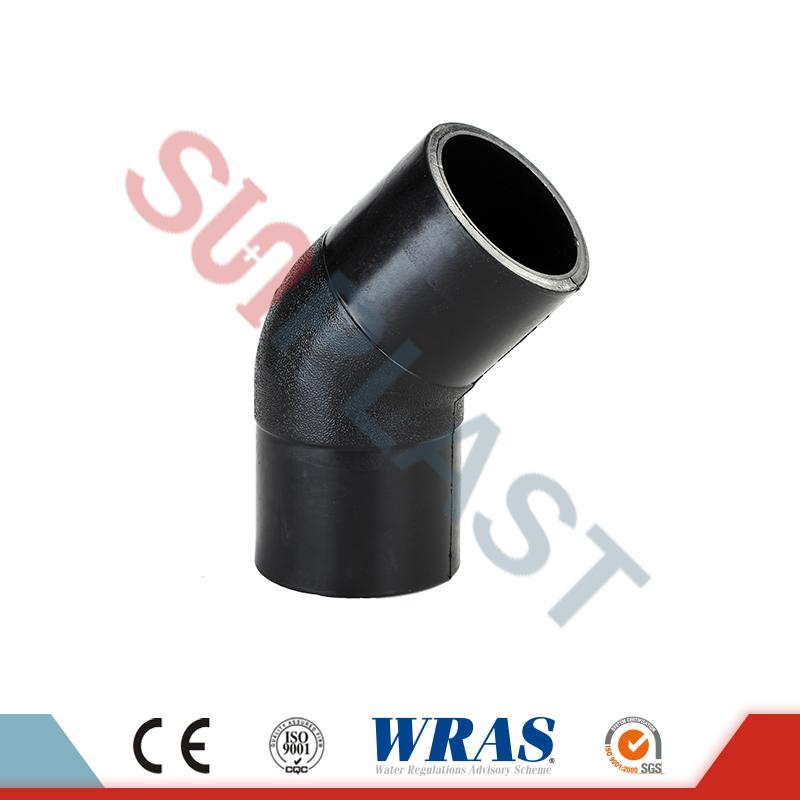 HDPE Butt Fusion ကို 45 ဒီဂရီတံတောင်ဆစ်